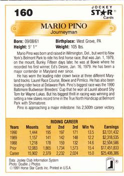 1991 Jockey Star Jockeys #160 Mario Pino Back